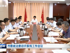 市委政法委召开条线工作会议