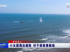 小女孩海边遇险 村干部奋勇救助